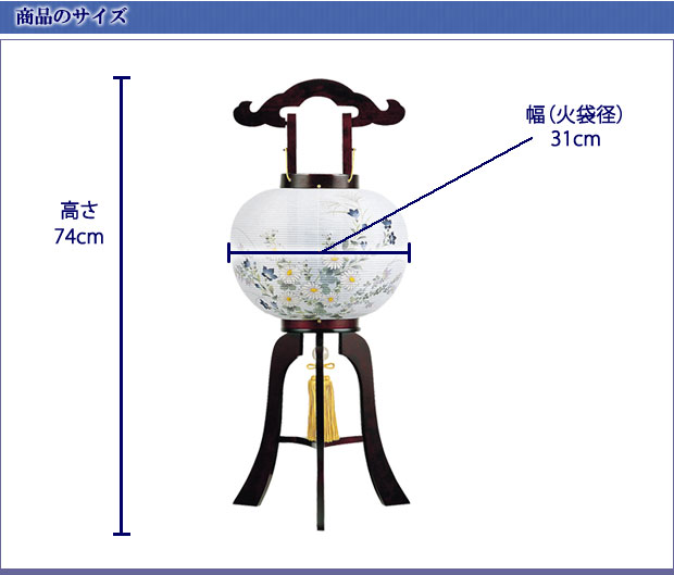 お盆提灯　サイズ